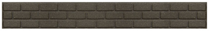 Hnědý gumový zahradní obrubník FLOMA Bricks - 120 x 5 x 15 cm
