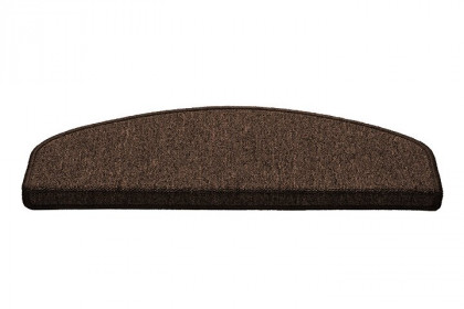Hnědý kobercový půlkruhový nášlap na schody Paris - délka 65 cm a šířka 25 cm