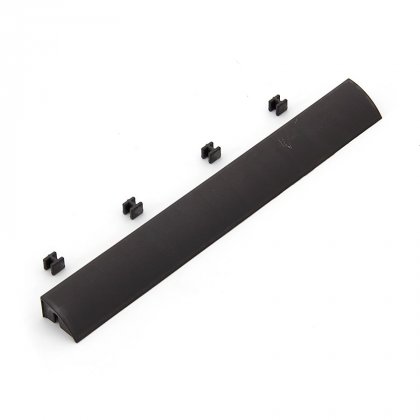 Hnědý plastový nájezd pro terasové dlaždice Linea Easy - 39 x 4,5 x 2,5 cm
