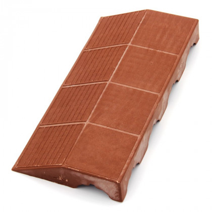 Hnědý plastový nájezd "samice" pro terasovou dlažbu Linea Combi - 40 x 19,5 x 4,8 cm