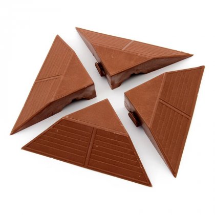 Hnědý plastový rohový nájezd pro terasové dlaždice Linea Combi - 4,8 cm - 4 ks