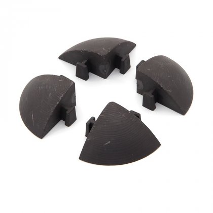 Hnědý plastový rohový nájezd pro terasové dlaždice Linea Easy - 5,4 x 5,4 x 2,5 cm - 4 ks