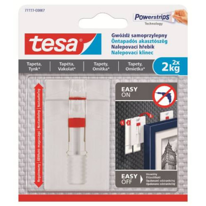 Hřebík nalepovací, nastavitelný na tapety a omítka, 2 kg, TESA