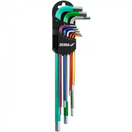 Imbusové klíče extra dlouhé barevné, 1,5–10 mm, sada 9 ks,S2
