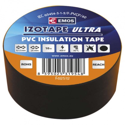 Izolační páska PVC 25mm / 10m černá