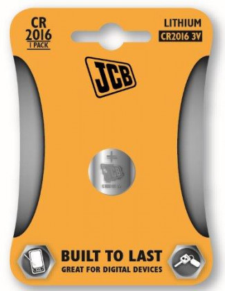 JCB - knoflíková lithiová baterie CR2016 - blistr 1 ks
