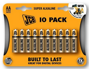 JCB - SUPER alkalická baterie AA/LR06 - blistr 10 ks