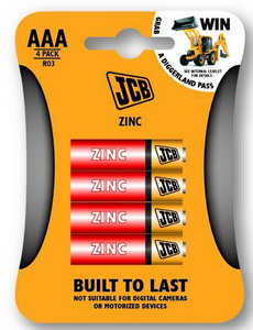JCB - ZINC zinko-chloridová baterie AAA/R03 - blistr 4 ks