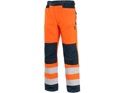 Kalhoty CXS HALIFAX, výstražné se síťovinou, pánské, oranžovo-modré