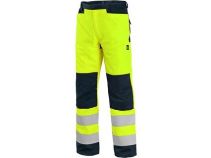 Kalhoty CXS HALIFAX, výstražné se síťovinou, pánské, žluto-modré, vel. 46