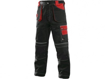 Kalhoty do pasu ORION TEODOR, zimní, pánské, černo-červené