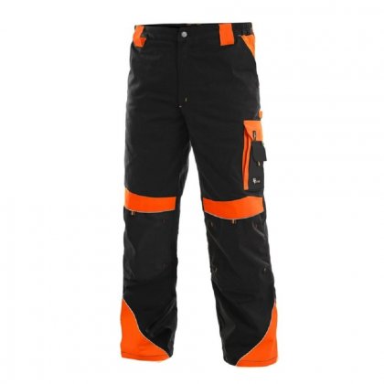 Kalhoty do pasu SIRIUS BRIGHTON, černo-oranžová, vel. 56