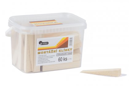 Klínky dřevěné SM 150ks/80x25x10-3