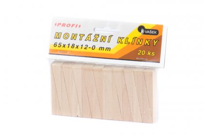Klínky montážní smrk 1-16mm / 100x25mm, sada 14ks