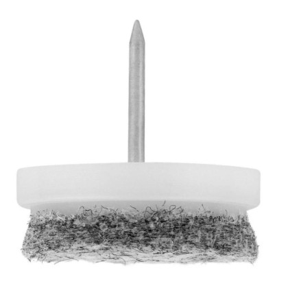 Kluzák filcový s hřebem Ø 28mm, bílý, 8 ks