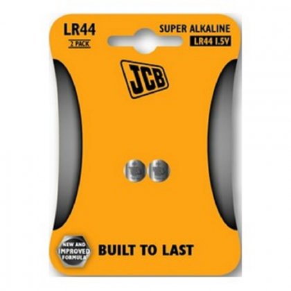 Knoflíková alkalická baterie JCB LR44, blistr 2 ks
