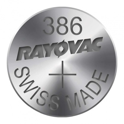 Knoflíková baterie do hodinek RAYOVAC 386 blistr