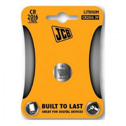 Knoflíková lithiová baterie JCB CR2016, blistr 1 ks