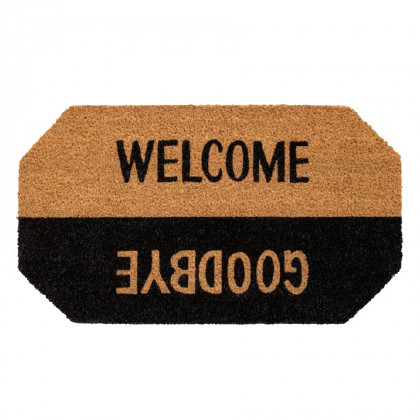 Kokosová vnitřní čistící vstupní rohož FLOMA Ruco Welcome - Goodbye - 40 x 70 x 1,5 cm