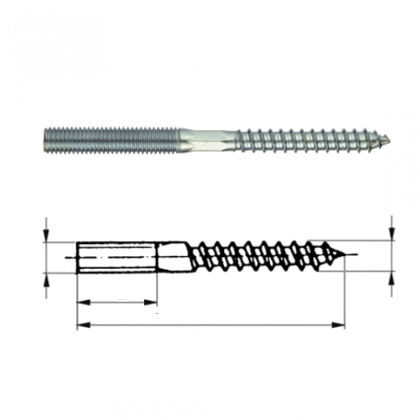 Komb.vrut-šroub ZB 12x250