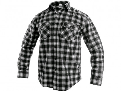 Košile CXS TOM, dlouhý rukáv, pánská, šedo-černá, vel. 39/40