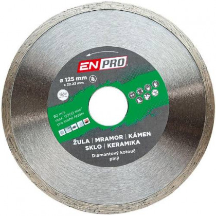 Kotouč diamantový plný Ø 125 x 1.2 x 22.3 mm, ENPRO
