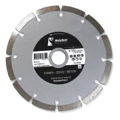 Kotouč diamantový segmentovaný Ø 150 x 2,6 x 22.23 mm, Segment Profi