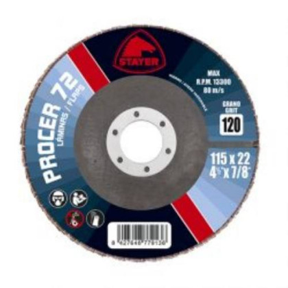 Kotouč lamelový Ø 115 x 22 mm, Z120, PROCER 72,  STAYER