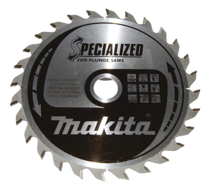 kotouč pilový dřevo SPECIALIZED 160x2.2x20mm 28Z pro ponorné pily = old B-09260