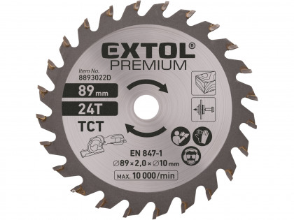 Kotouč pilový s SK plátky, ⌀89×2,0×10mm, 24T