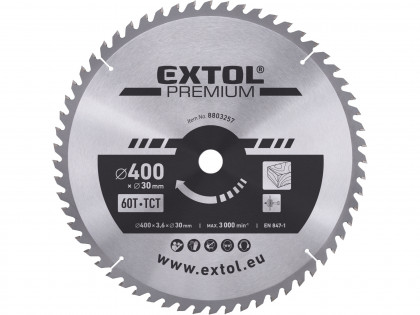 Kotouč pilový s SK plátky, O 400x3,6x30mm, 60T