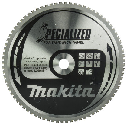 kotouč pilový sendvičové panely SPECIALIZED 355x2.6x30mm 80Z = old B-17697