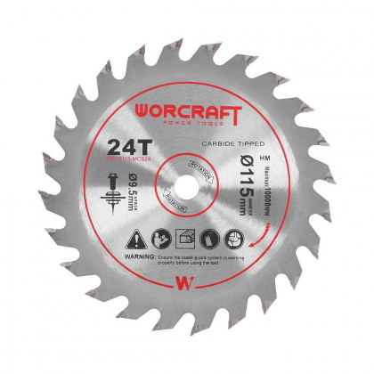 Kotouč pilový Worcraft CMCS-S20LiB, 115x9,5 mm, 24T