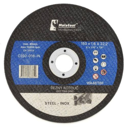 Kotouč řezný Profi 180 x 1,6 x 22.2 mm, MT
