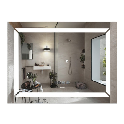 Koupelnové zrcadlo s LED osvětlením, protizamlžovací funkcí a regulací jasu, MR01-80×60 Light | MR01-80×60 Light