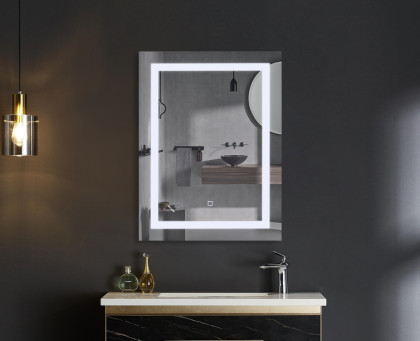 Koupelnové zrcadlo s LED osvětlením, protizamlžovací funkcí a regulací jasu, MR08-80×60-REVERSE Tall | MR08-80×60-REVERSE Tall