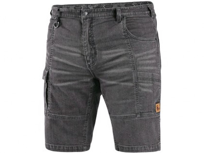 Kraťasy jeans CXS MURET, pánské, šedo-černá, vel. 46