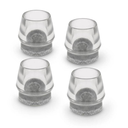 Krytka s filcem Ø 16 - 18 mm, transparentní, 4 ks