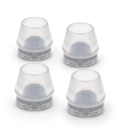 Krytka s filcem Ø 18 - 20 mm, transparentní, 4 ks