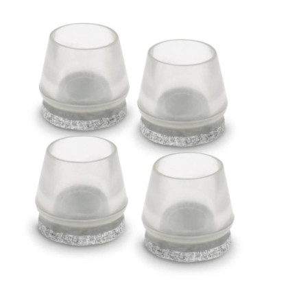 Krytka s filcem Ø 20 - 22 mm, transparentní, 4 ks