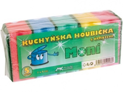 Kuchyňská houbička, tvarovaná, 5 ks