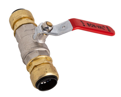 Kulový ventil se zástrčkovou spojkou ø 22 mm