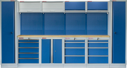 Kvalitní PROFI BLUE dílenský nábytek 3920 x 495 x 2000 mm - MTGS1300A7 Blue