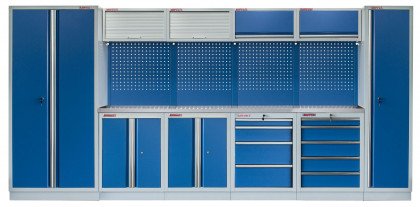 Kvalitní PROFI BLUE dílenský nábytek 4235 x 495 x 2000 mm - MTGS1300BB4
