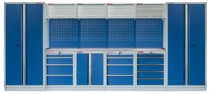 Kvalitní PROFI BLUE dílenský nábytek - 4535 x 2000 x 495 mm - MTGS1300A33