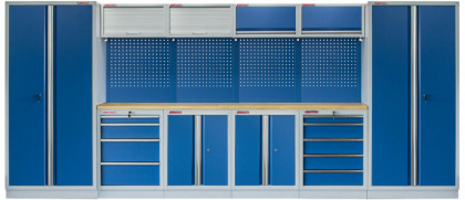 Kvalitní PROFI BLUE dílenský nábytek - 4535 x 2000 x 495 mm - MTGS1300AA1 Blue