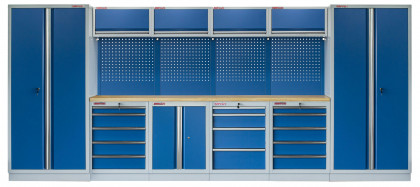 Kvalitní PROFI BLUE dílenský nábytek - 4535 x 2000 x 495 mm - MTGS1300AE