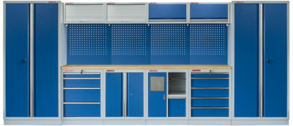 Kvalitní PROFI BLUE dílenský nábytek - 4535 x 2000 x 495 mm - MTGS1301AD Blue