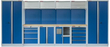 Kvalitní PROFI BLUE dílenský nábytek - 4535 x 2000 x 495 mm - MTGS1301AH Blue