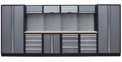 Kvalitní PROFI dílenský nábytek - 4535 x 2000 x 495 mm - TGS1300AH Grey